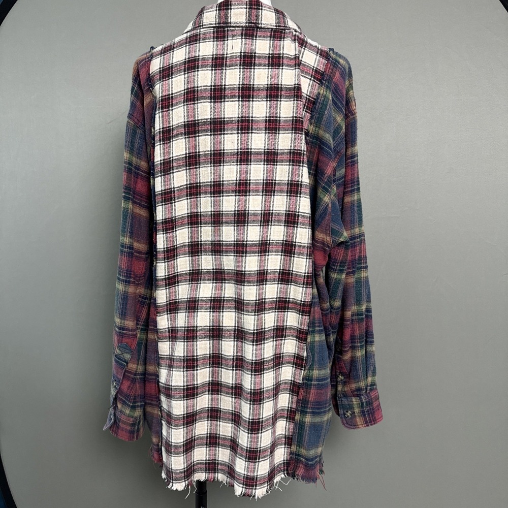BDG Urban Outfitters Medium Patchwork Plaid Flannel Shirt (Oversized) - Picture 4 of 9